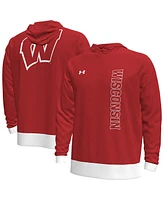 Under Armour Men's Red Wisconsin Badgers 2024 On-Court Shootaround Long Sleeve Hoodie T-Shirt