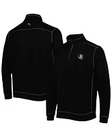 Tommy Bahama Men's Black Florida State Seminoles Sport Tobago Bay Tri-Blend Mock Neck Half-Zip Jacket