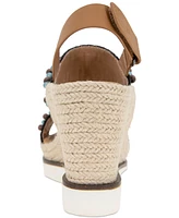 Gentle Souls Women's Evora Beaded Wedge Sandals