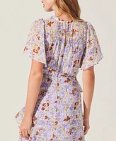 Astr the Label Women's Floramae Floral Ruffle-Trim Midi Dress