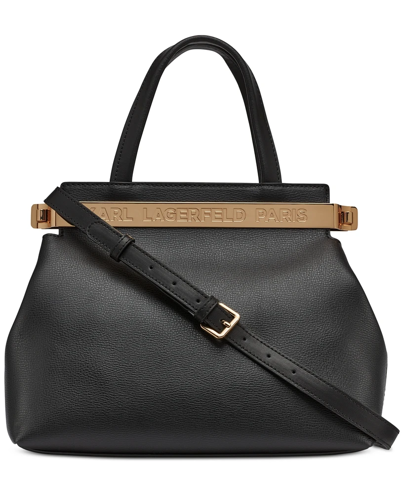 Karl Lagerfeld Paris Jacqueline Medium Leather Satchel