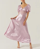 Astr the Label Women's Aurelia Flutter Sleeve Lace Inset Dress