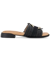 Gentle Souls Women's Hudson Mixed-Media Flat Sandals