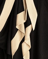 Lauren Ralph Tissue Lightweight Ruana with Border