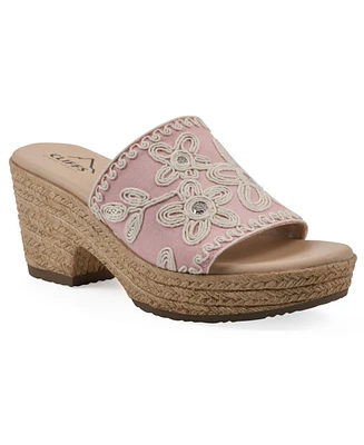 Cliffs by White Mountain Women's Biancia Wedge Slip-On Sandals