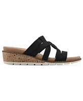 Cliffs by White Mountain Women's Tinisha Wedge Slip-On Sandals