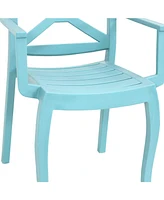 Tristana Plastic Outdoor Patio Arm Chair