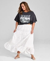 Now This The Beatles Graphic T Shirt Tiered Maxi Skirt