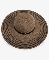 I.n.c. International Concepts Stripe-Brim Floppy Hat with Contrast Band, Exclusively at Macy's