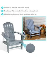 Coastal Bliss Painted Natural Fir Adirondack Chair