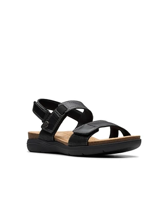 Clarks Collection Women's April Clover Riptape Flat Sandals