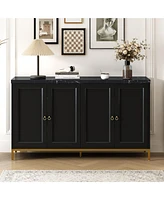 Modern Sideboard with Extra Large Storage Space with Metal Handles and Support Legs for Living Room and Dining Room