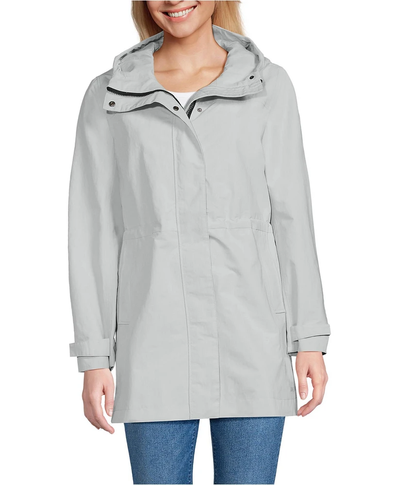 Lands' End Women's Tall Squall Hooded Waterproof Raincoat