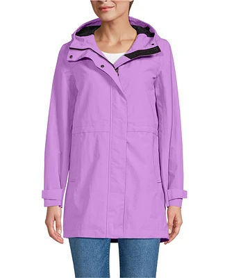 Lands' End Women's Tall Squall Hooded Waterproof Raincoat