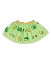 Sweet Wink Little and Big Girls Lucky Sequin St. Patrick's Day Tutu Skirt