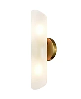 Moose Modern Brass 2-Light Cylinder Sconce Lighting Set of 2