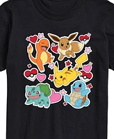 Airwaves Men's Pokemon Valentine's Day Short Sleeve T-Shirt