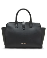 Anne Klein Sculpted Buckle with Convertible Strap Satchel Bag