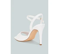 Vilasta Raffia Square Toe Stiletto Heels