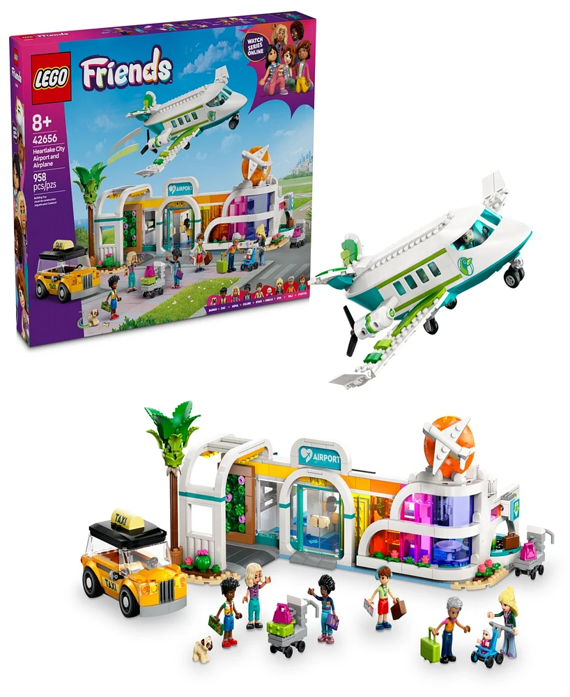 Lego Friends Heartlake City Airport and Airplane Toy Building Set 42656, 958 Pieces