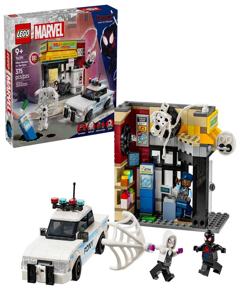 Lego Marvel Spider-Verse Miles Morales vs. The Spot Building Toy Set 76311, 375 Pieces