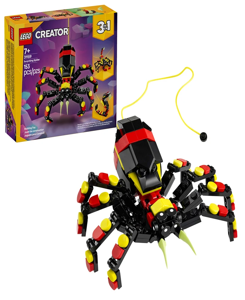 Lego Creator 3 in 1 Wild Animals Surprising Spider Building Toy 31159, 153 Pieces