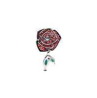 Pandora Sterling Silver Sparkling Rose Bloom Charms