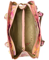 Brahmin Finley Perennial Large Melbourne Leather Satchel