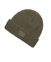 New Balance Logo Dark Olivine Waffle Knit Cuffed Beanie