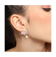 Duo-Papillon Drop Earrings