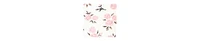 Hudson Baby Infant Girl Plush Blanket with Furry Binding and Back, Neutral Pink Floral, One Size