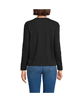 Lands' End Women's Long Sleeve Mariner Jersey Crewneck Tee