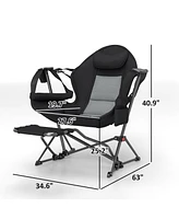 Outsunny Hammock Camping Chair Set of 2 with Adjustable