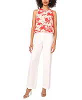 Vince Camuto Women's Floral-Print Bubble-Hem Top