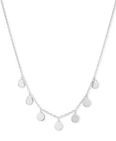 Lauren Ralph Lauren Sterling Silver Disc Frontal Necklace, 19" + 3" extender