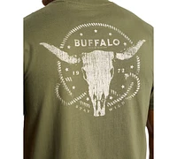 Men's Toftlund Relaxed Fit Short Sleeve Crewneck Bull Skull Graphic T-Shirt