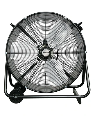 Hurricane Pro Series 24” Heavy Duty Adjustable Air Portable Tilt Drum Fan, Black