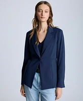 Kenneth Cole Women's Athletic Stretch One-Button Blazer