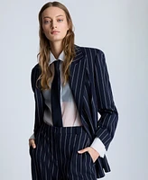 Kenneth Cole Women's Pinstriped Double-Breasted Jacket