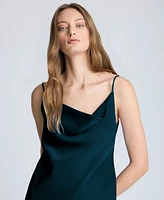 Kenneth Cole Women's Satin Cowlneck Maxi Dress