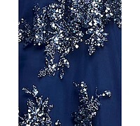 B Darlin Juniors' Sequin Glitter Embellished Sleeveless Ball Gown, Created for Macy's