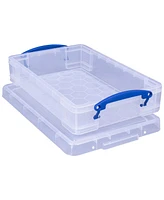 Really Useful Box 4L Plastic Storage Container w/Snap Lid & Clip Lock Handles