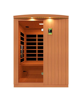 Dynamic Saunas Madrid Elite 3 Person Ultra Low Emf Infrared Lighting Home Sauna