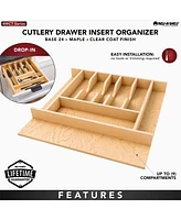 Rev-a-Shelf Natural Maple Right Size Utensil Drawer Insert, 19 1/4" x 19 1/2"