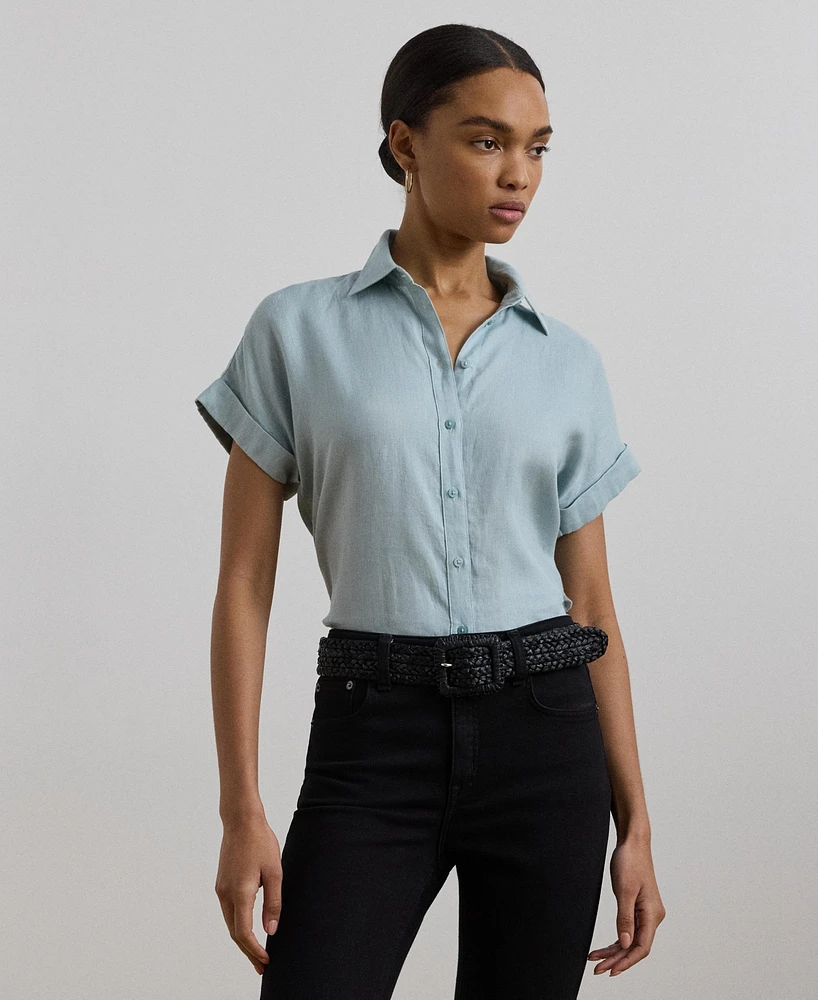 Lauren Ralph Dolman-Sleeve Linen Shirt, Regular & Petite
