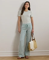 Lauren Ralph Wide-Leg 100% Linen Pants, Regular & Petite