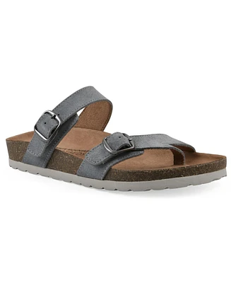 White Mountain Women's Grams Round Toe Flat Sandals