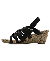 White Mountain Women's Ataps Round Toe Wedge Sandals