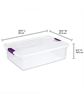 Sterilite 32 Quart Clear View Storage Container Tote w/ Latching Lid