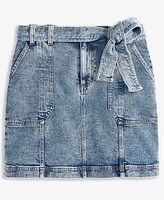 On 34th Women's Denim Tie-Belt Mini Skirt, Exclusively at Macy's